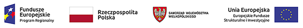 Zestaw logotypów: Program Regionalny, Rzeczpospolita Polska, Samorząd Województwa i Unia Europejska